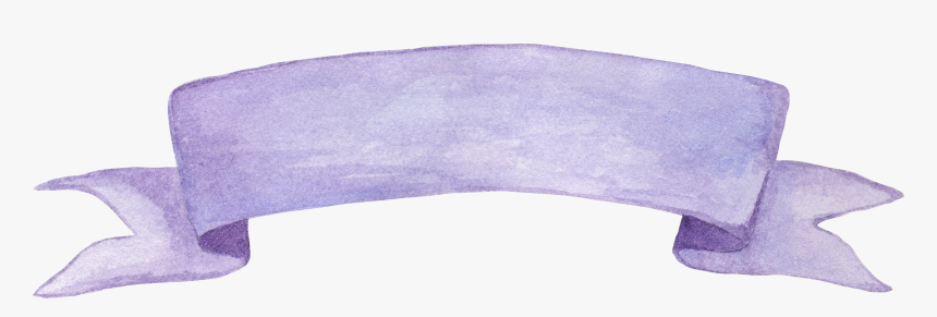 Lavender Watercolor Png - Watercolor Ribbon Banner Png, Transparent Png, Free Download