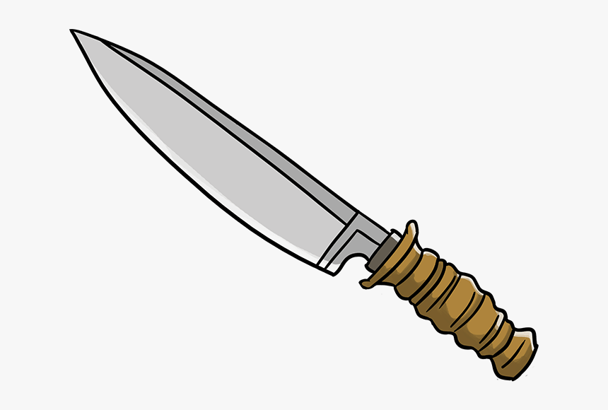 How To Draw Knife - Bowie Knife, HD Png Download - kindpng