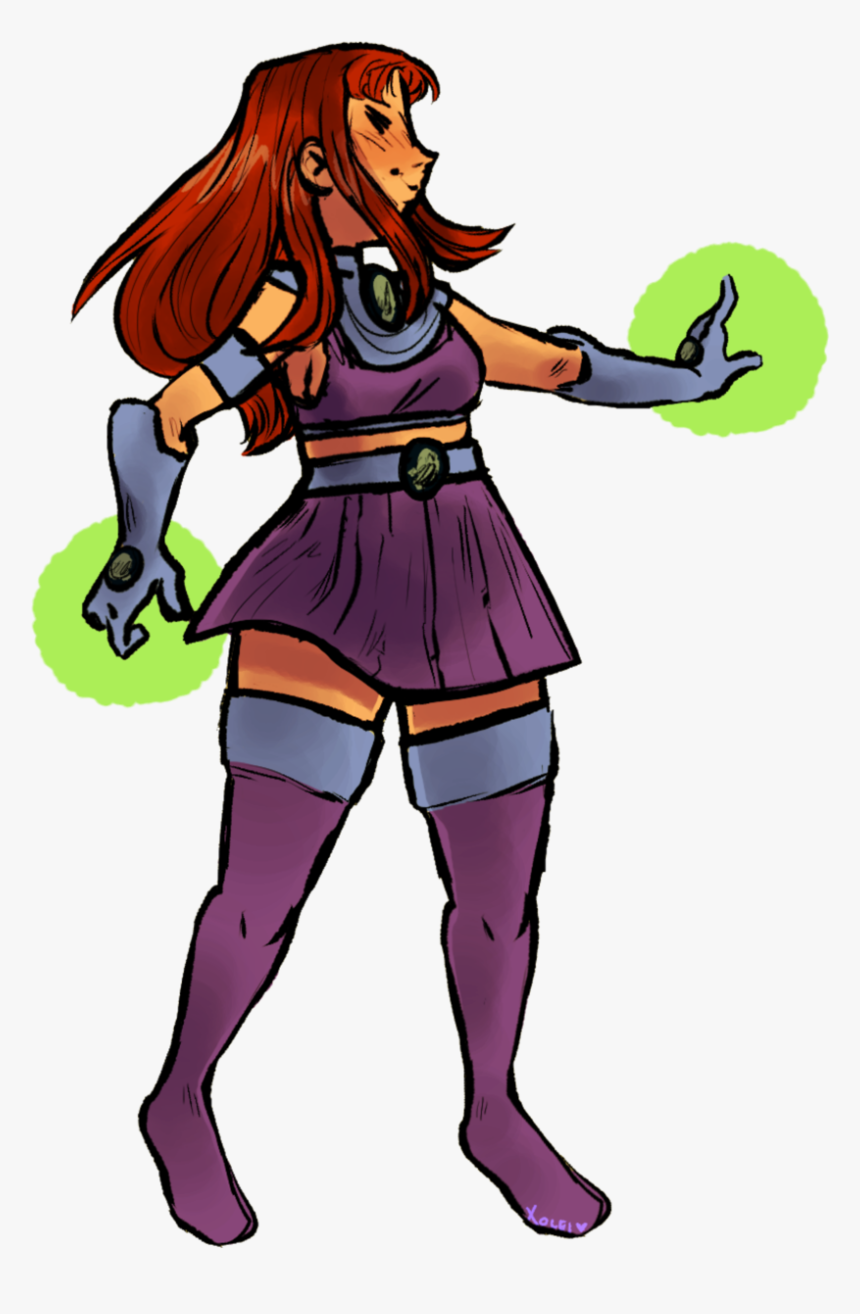 Made This Cute Starfire Print Https - Cartoon, HD Png Download, Free Download