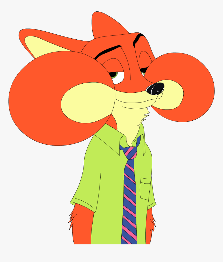 Nick Wilde Bigger Puffy Cheeks - Cartoon, HD Png Download, Free Download