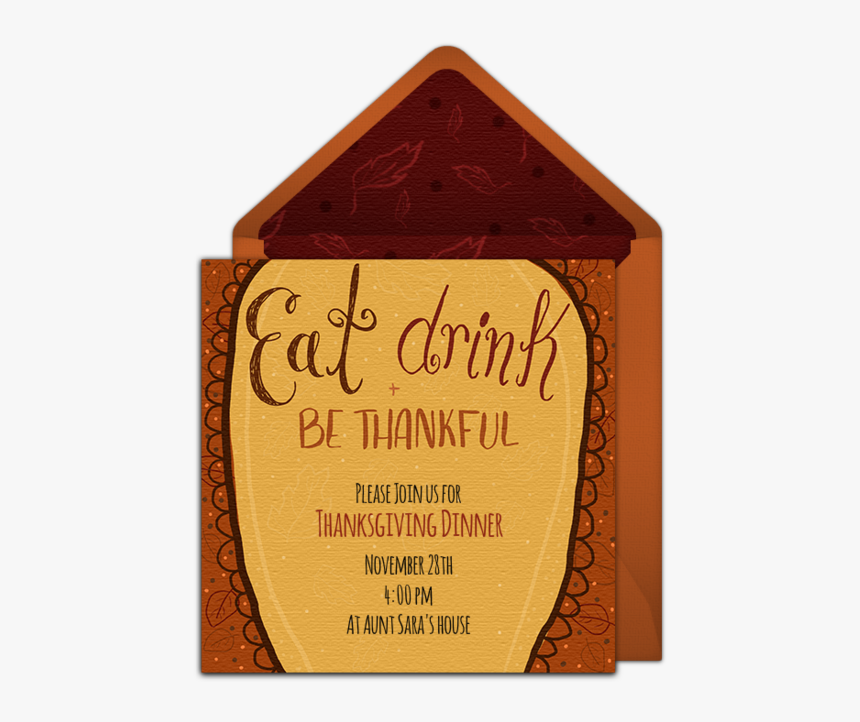 Thanksgiving Coffee Gathering Invitation, HD Png Download, Free Download