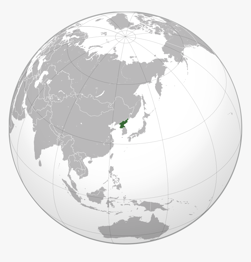 North Korea Map - South Korea Global Map, HD Png Download - kindpng