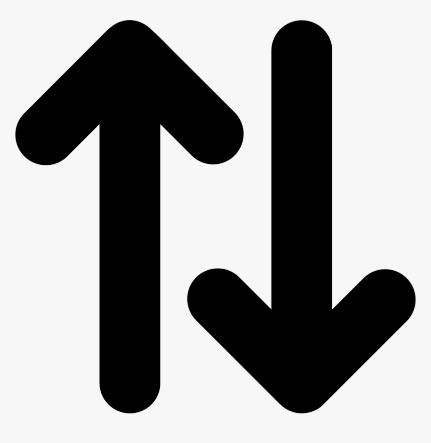Up And Down Opposite Double Arrows Side By Side Svg - Up And Down Arrow Icon, HD Png Download, Free Download