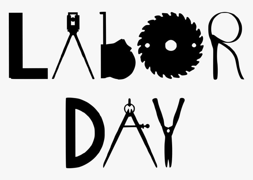 Tools Equipment Labor Day Free Picture - Labour Day Black And White, HD Png Download, Free Download