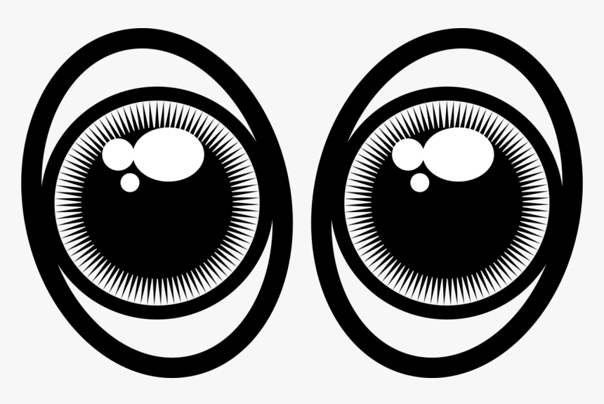 Iris,eye,organ - Eyes Oval Clipart Black And White, HD Png Download, Free Download