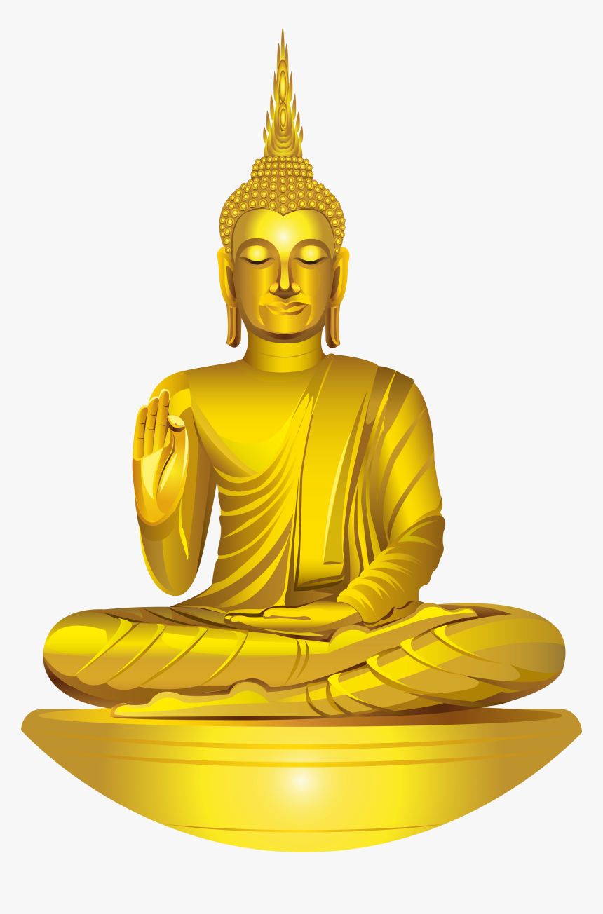 Golden Buddha Statue Png Clip Art - Golden Buddha Png, Transparent Png, Free Download