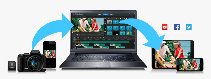 Import, Create, & Share - Video Editing Tool Png, Transparent Png, Free Download