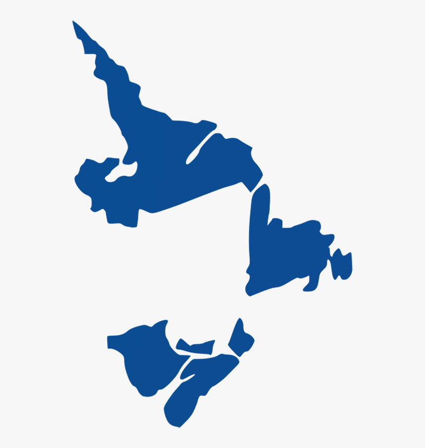 Map Of Atlantic Canada - Province Newfoundland Silhouette, HD Png Download, Free Download