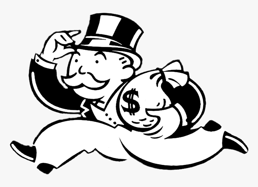 Monopoly Banker - Monopoly Man Money Bag, HD Png Download, Free Download