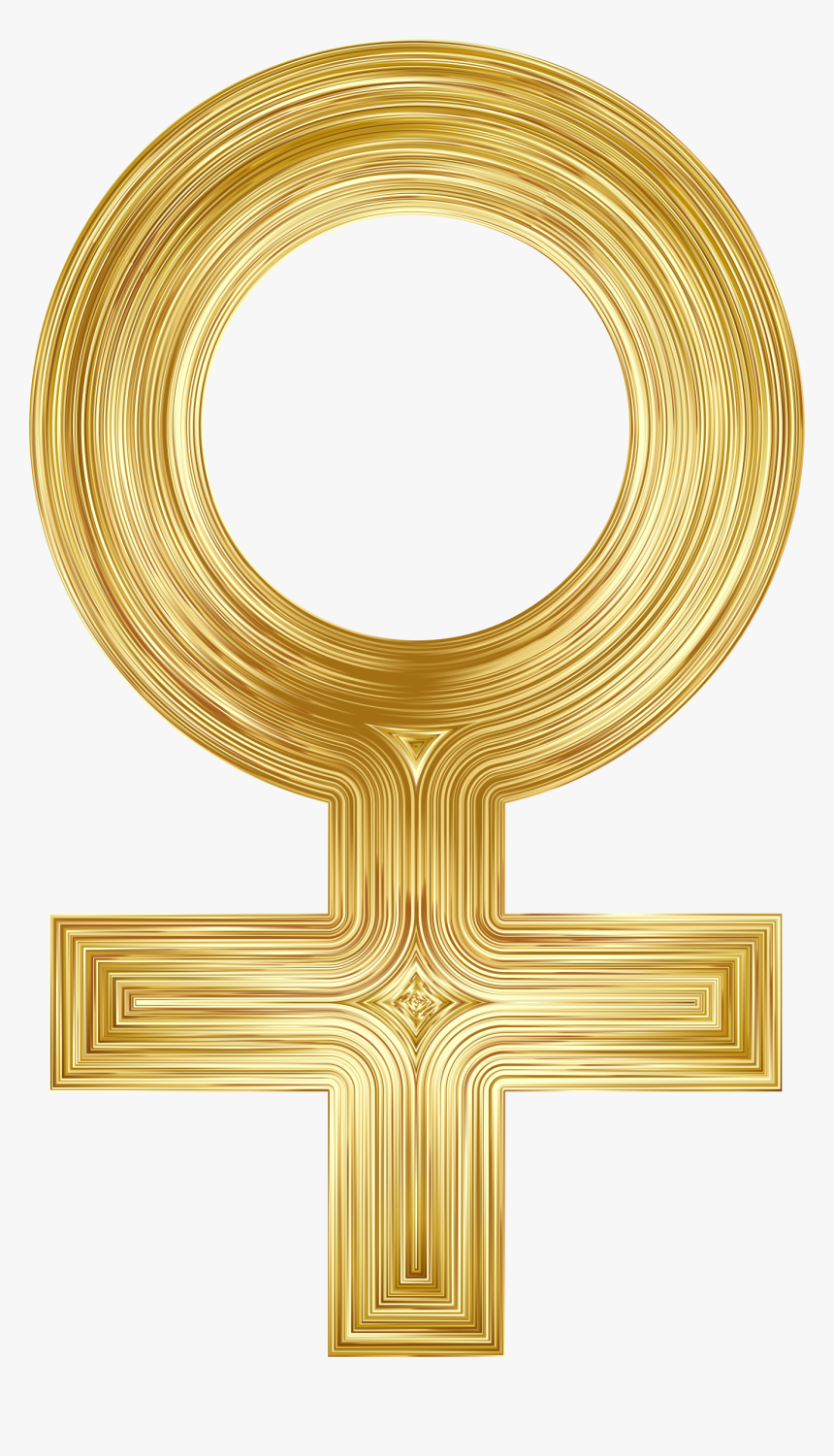 Female Symbol Gold Png, Transparent Png, Free Download