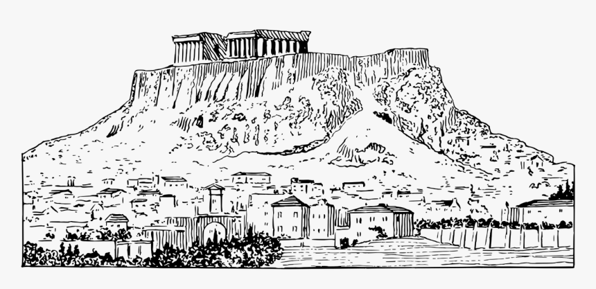 Banner Black And White Stock Of Athens Drawings Sketchbook - Greece Clipart Black And White, HD Png Download, Free Download