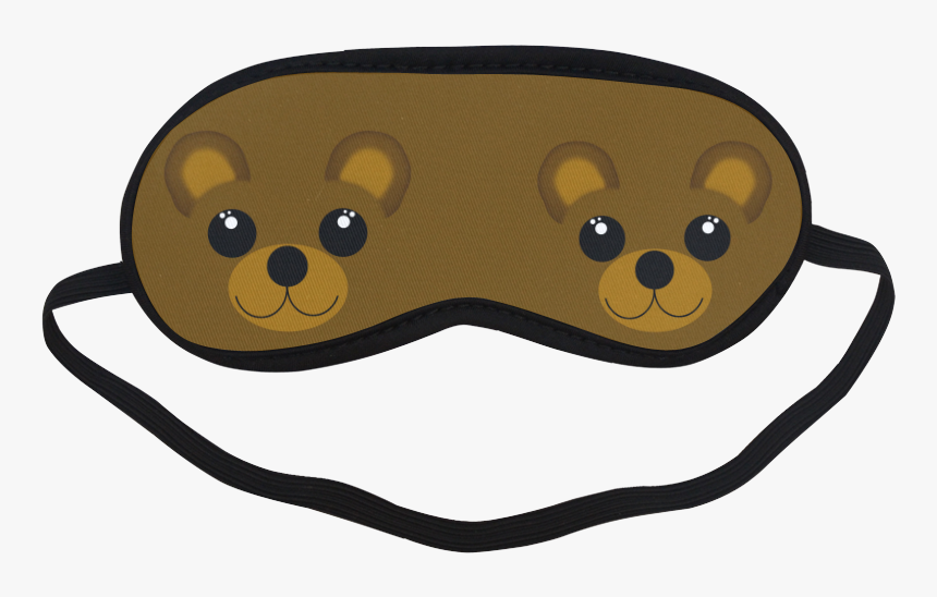 Kawaii Brown Bear Sleeping Mask By Gravityx9 At Artsadd - Sleeping Eye Mask Clipart, HD Png Download, Free Download