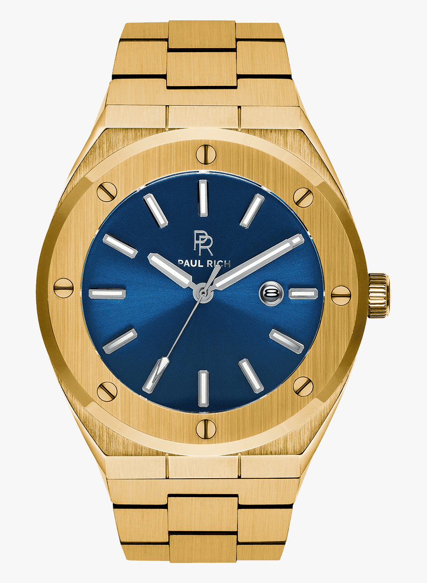 Blue And Gold Watch - Paul Rich Kings Jade, HD Png Download, Free Download