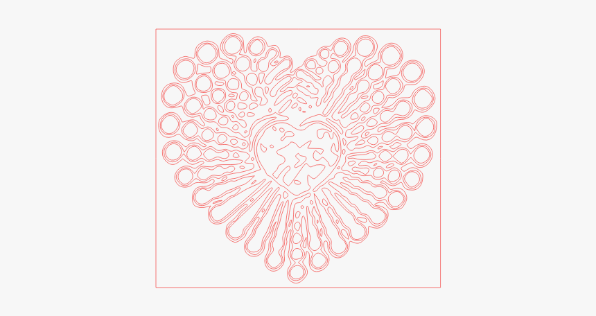 Heart Decorative Shape Silhouette - Doily, HD Png Download, Free Download