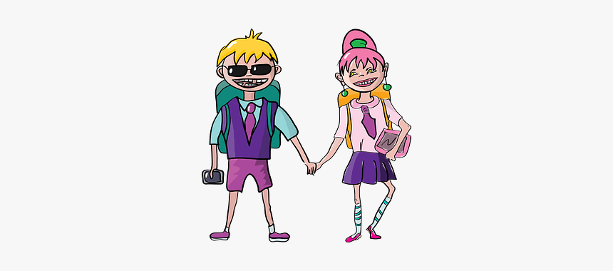 Modern Kids Going To School Clipart - Clip Art, HD Png Download, Free Download