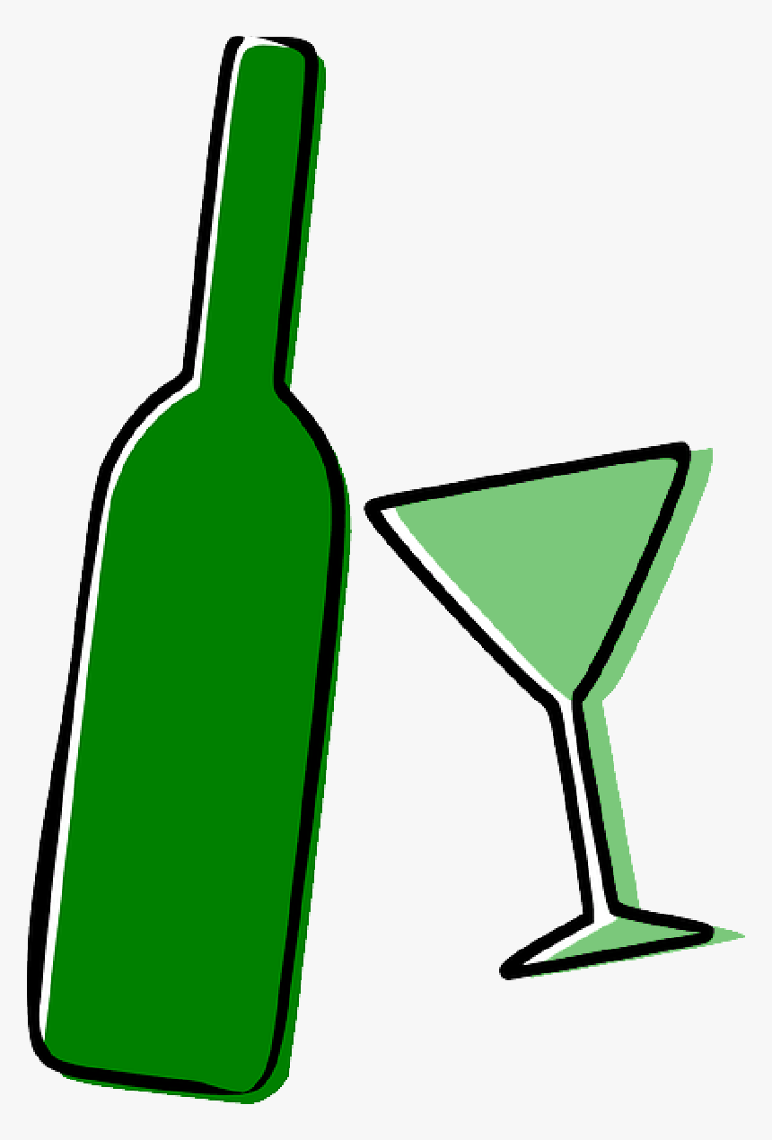 Alcohol Bottle Drinks Drunk Glass - Alcohol Clipart Transparent Background, HD Png Download, Free Download