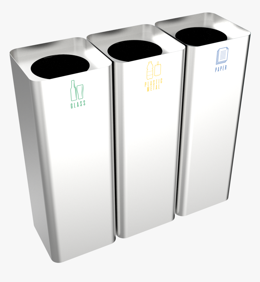 Stainless Steel Modern Design Recycle Bins - Plastic, HD Png Download, Free Download