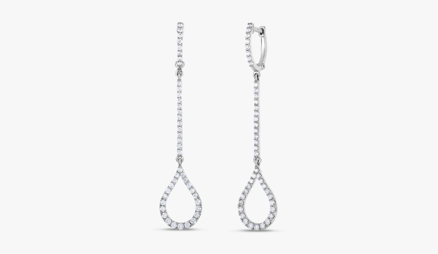 Roberto Coin Art Deco Drop Earrings With Diamonds - Body Jewelry, HD Png Download, Free Download