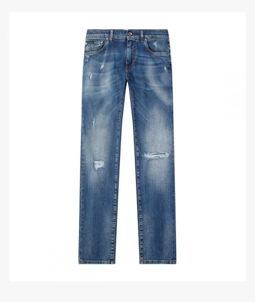 Dolce & Gabbana Distressed Classic Jeans In Blue - Pocket, HD Png Download, Free Download