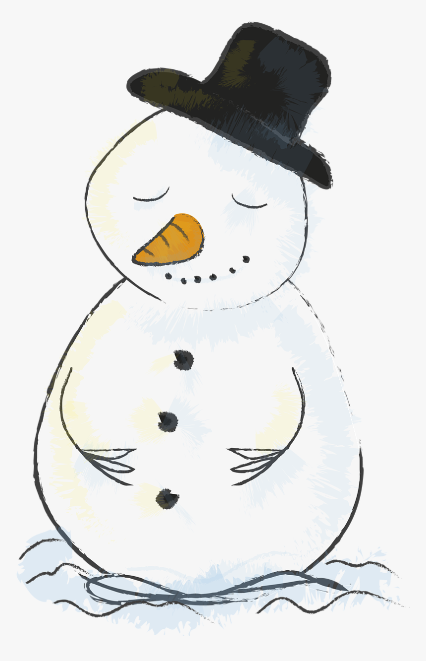 Snowman, Winter, Snow, Cold, Wintry, White, Figure, - Snowman, HD Png Download, Free Download