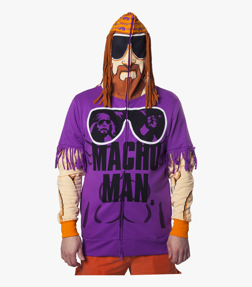 Macho Man Randy Savage Costume Hoodie - Macho Man Randy Savage Zip Up Hoodie, HD Png Download, Free Download