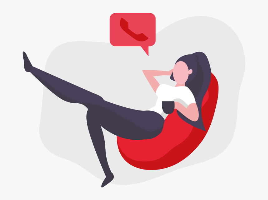 Young Woman On The Phone Illustration Designed By Artenpik - Illustration, HD Png Download, Free Download