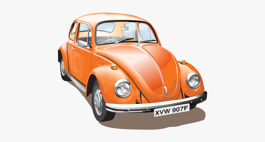 Vw Beetle Car Vector Illustration Free Download - Vector Volkswagen Beetle Illustration, HD Png Download, Free Download