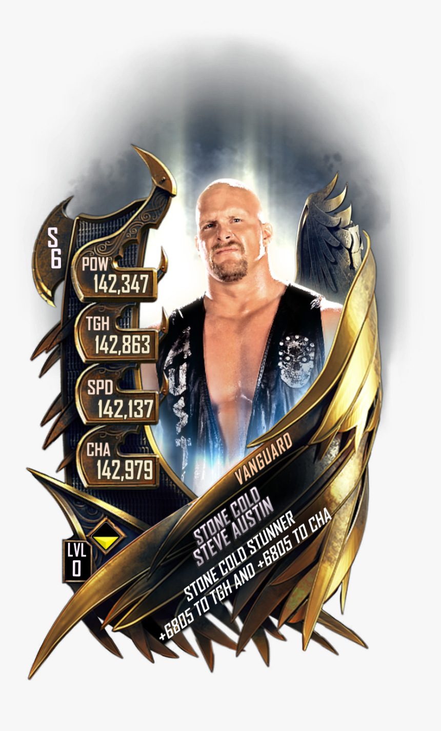 Wwesc S6 Stone Cold Steve Austin Vanguard - Wwe Supercard Vanguard Cards, HD Png Download, Free Download