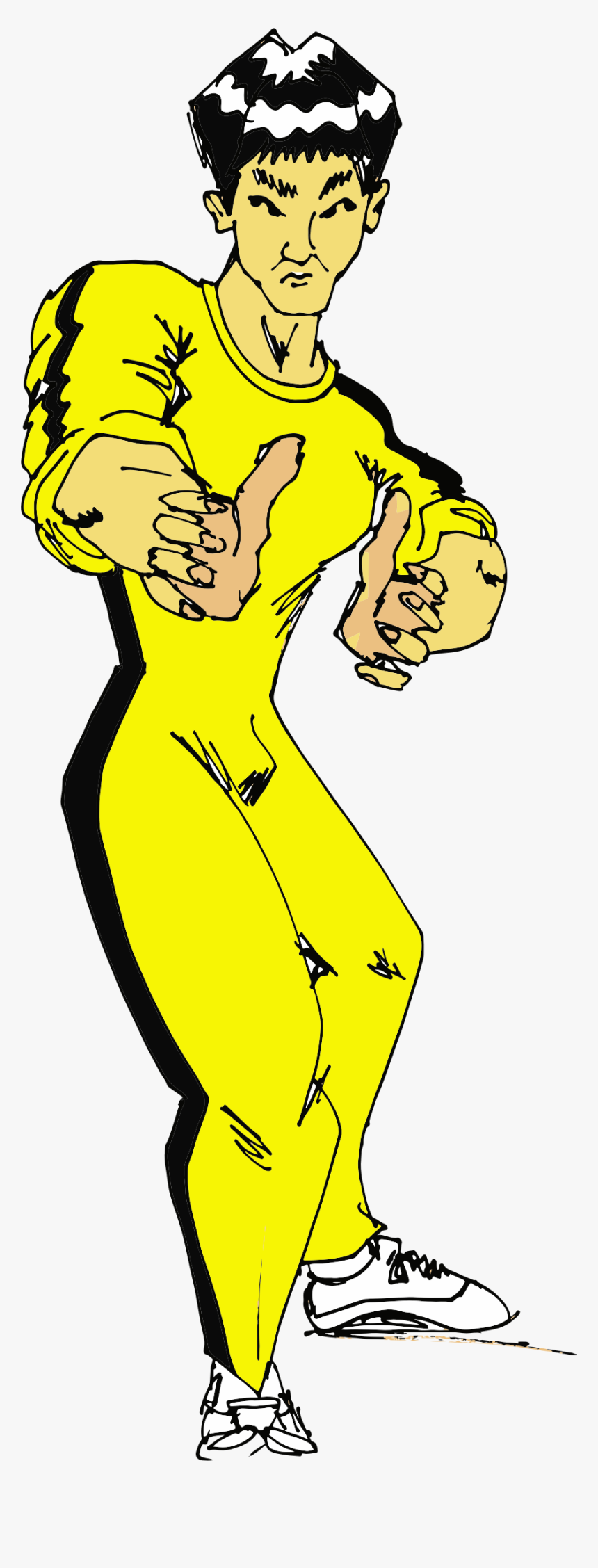 Bruce Lee Kung Fu Clip Arts - Kartun Kung Fu, HD Png Download, Free Download