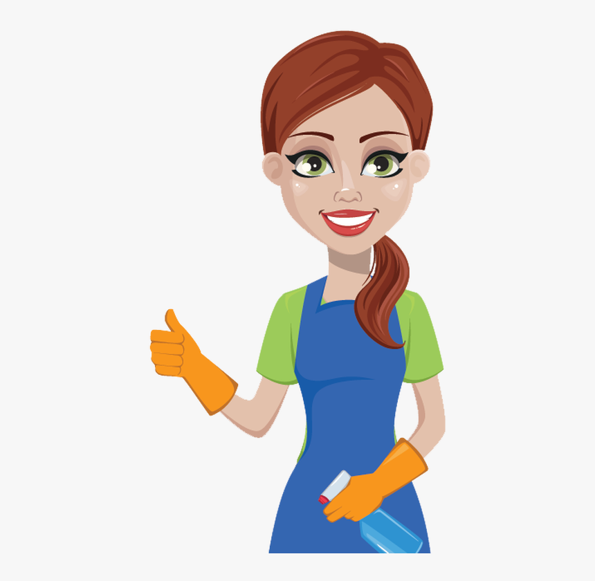 Woman Cleaning Cartoon, HD Png Download, Free Download