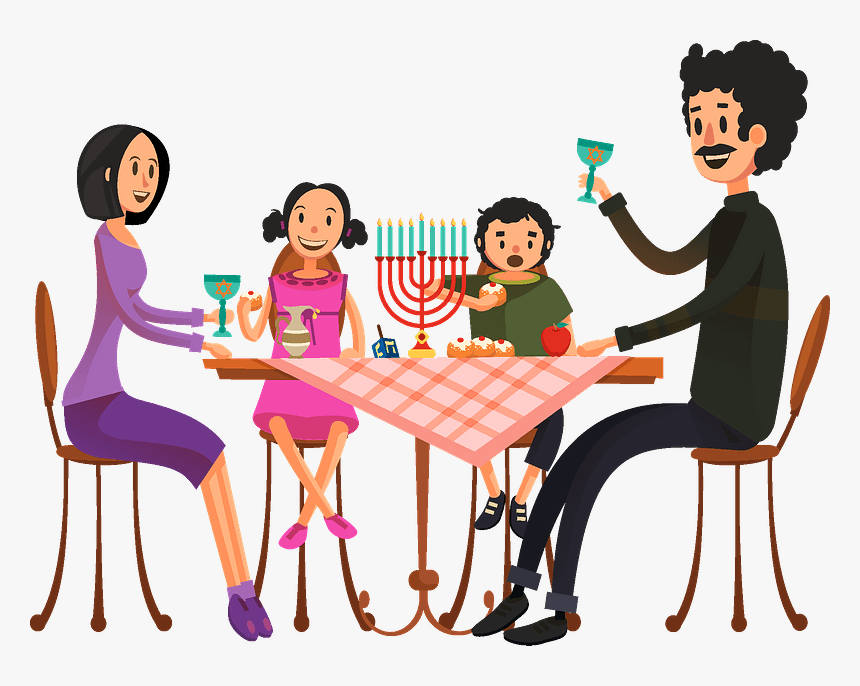 Hanukkah Dinner Clipart, HD Png Download, Free Download