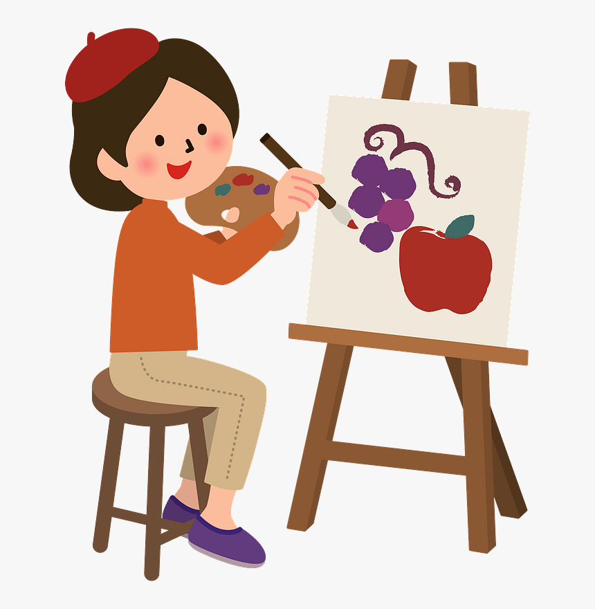 Woman Painting Painter Clipart Painter Clipart Hd Png Download Kindpng