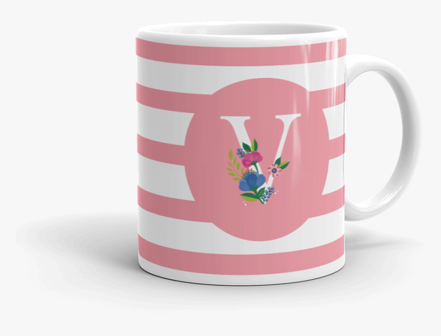 Spring Blossom Letter V Mug - E Letter On Mug, HD Png Download, Free Download