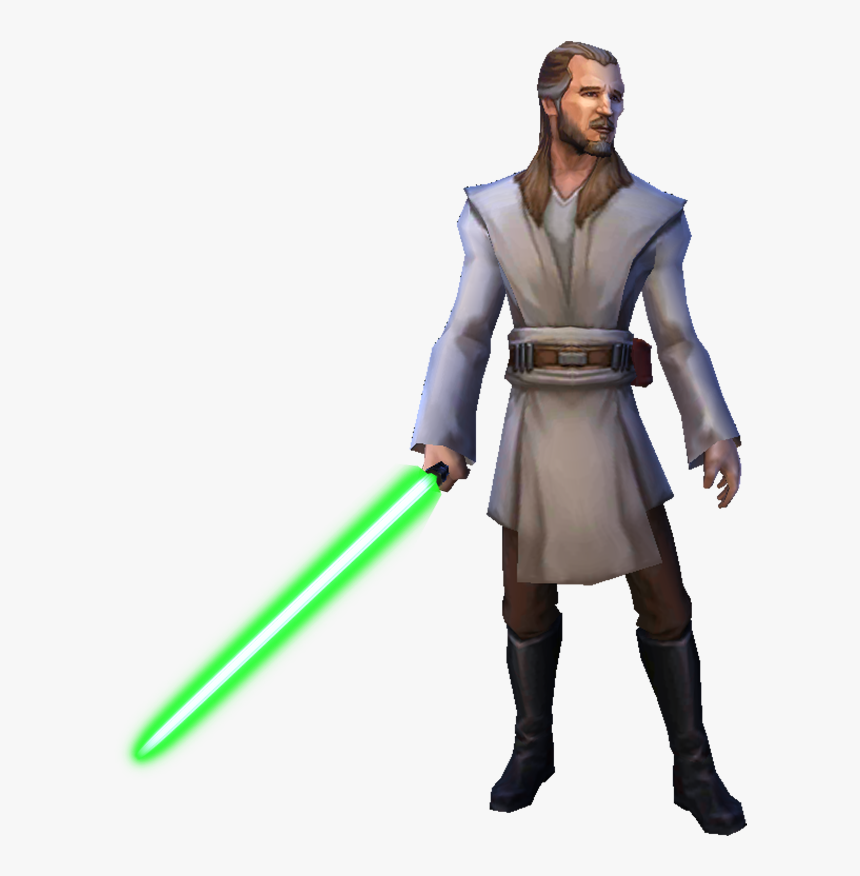 Unit Character Qui Gon Jinn - Action Figure, HD Png Download, Free Download