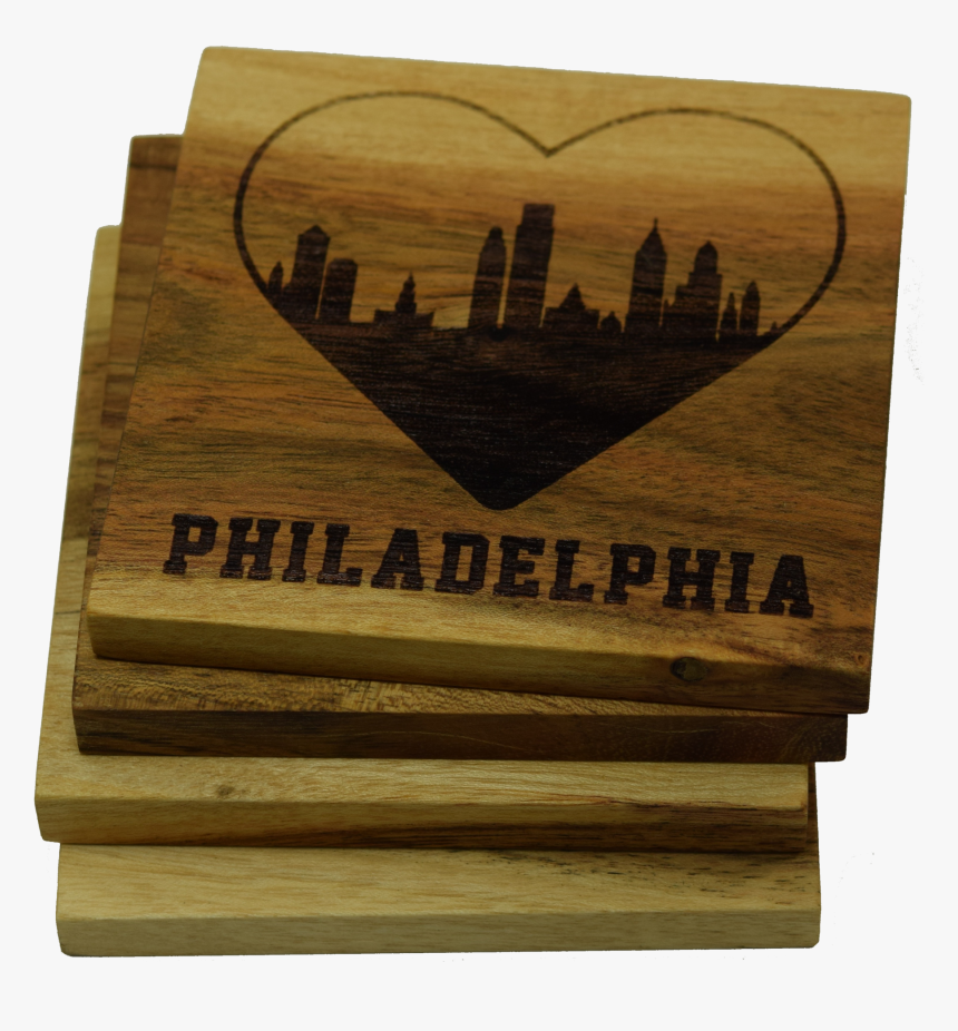 I Love Philadelphia Pennsylvania Skyline Coasters - Plywood, HD Png Download, Free Download