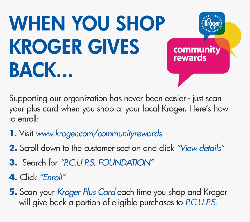 P - C - U - P - S Foundation - Kroger , Png Download - Kroger, Transparent Png, Free Download