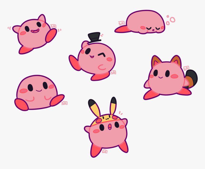 When In Doubt, Doodle Kirby - Tired Kirby, HD Png Download, Free Download