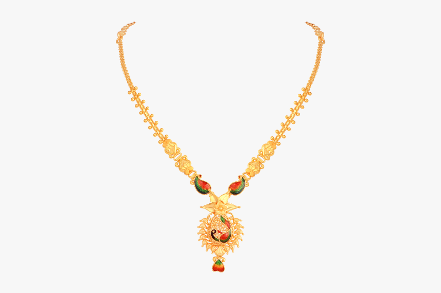 Gold Necklace - Necklace, HD Png Download - kindpng