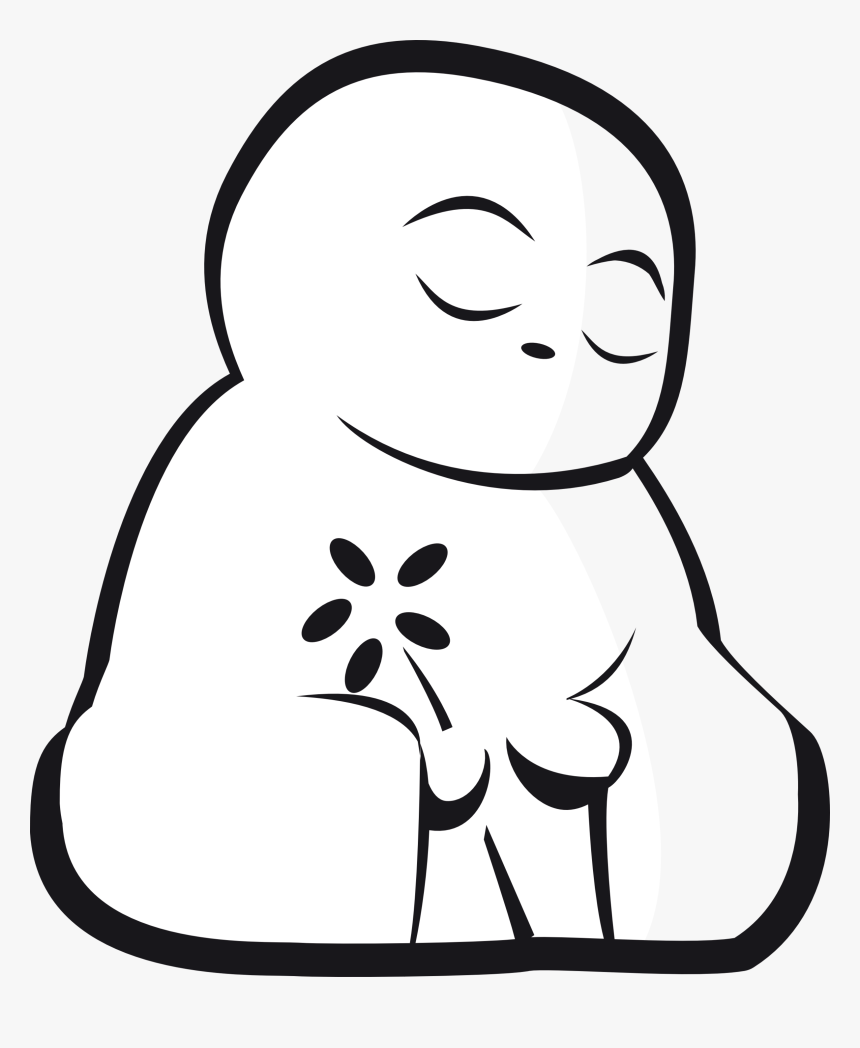 Download Png Library Download Clipartist Net Clip Art - Line Art Buddha  Cute, Transparent Png - kindpng