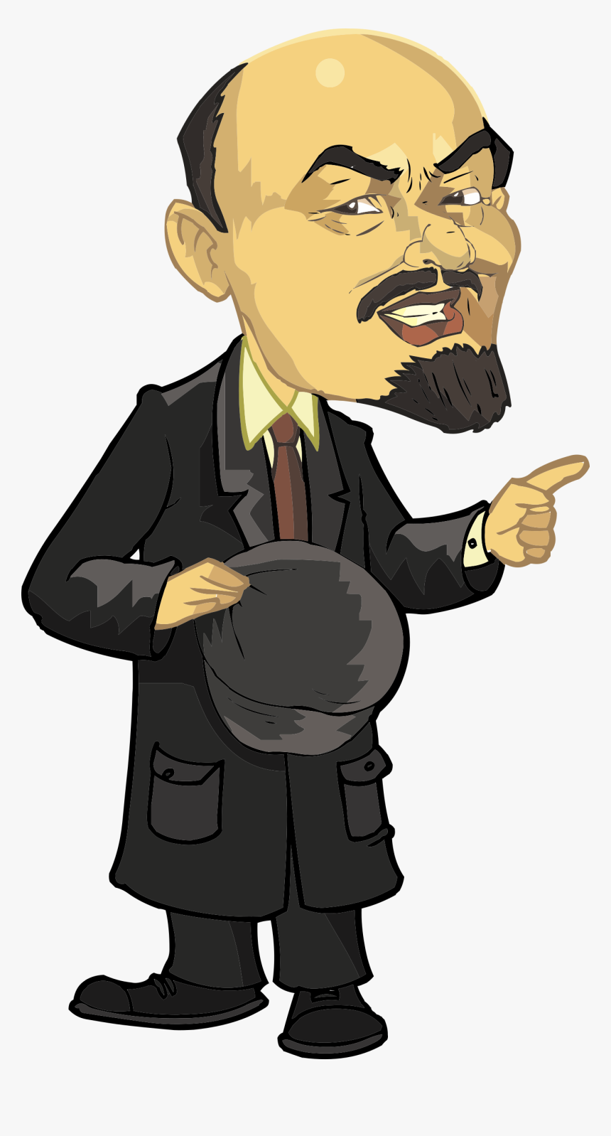 Lenin Full Body Caricature Vector Image - Vladimir Lenin Cartoon, HD Png Download, Free Download