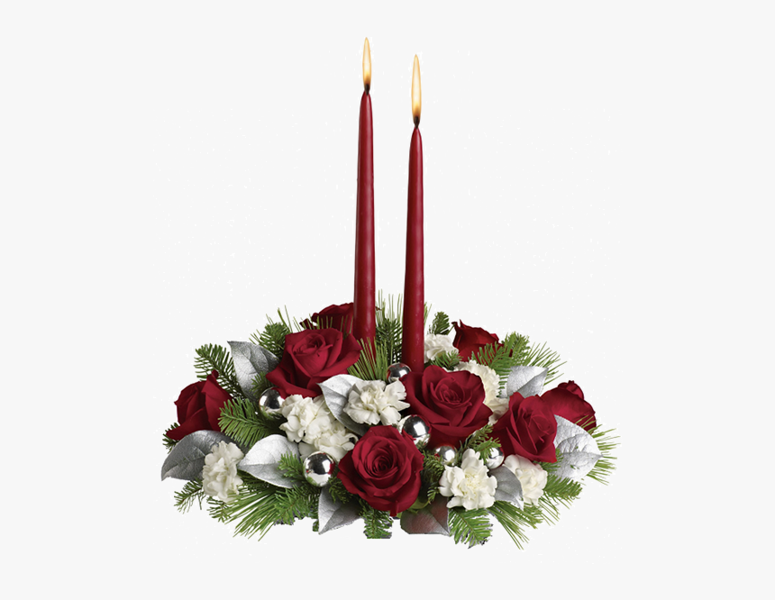 Candel - Table Rose Flower Decoration Png, Transparent Png, Free Download