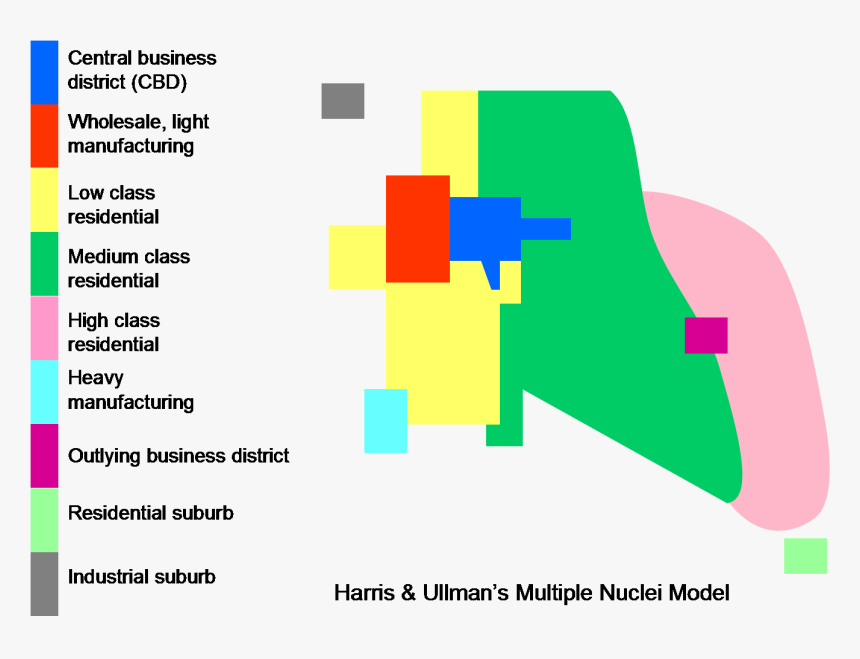 File - Ulman2 - Multiple Nuclei Definition Ap Human Geography, HD Png Download, Free Download