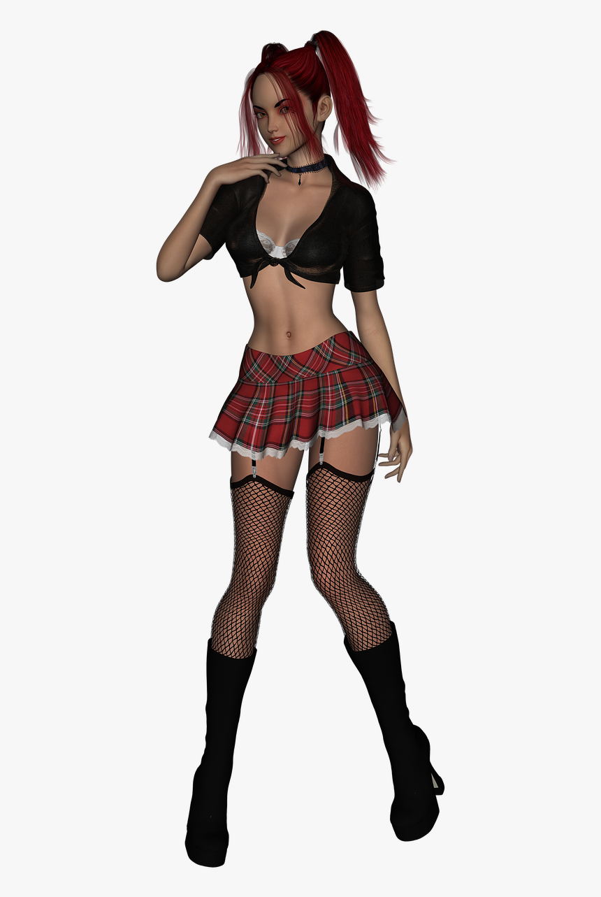 Woman Png Sexy Red Hair, Transparent Png, Free Download