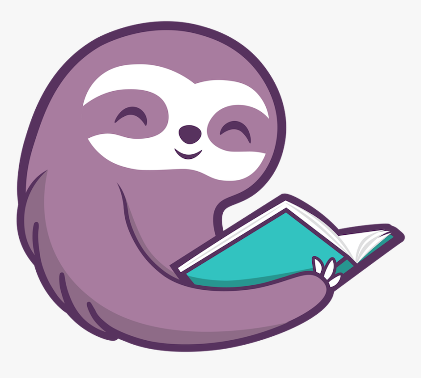 Sloth Reading Clip Art, HD Png Download, Free Download