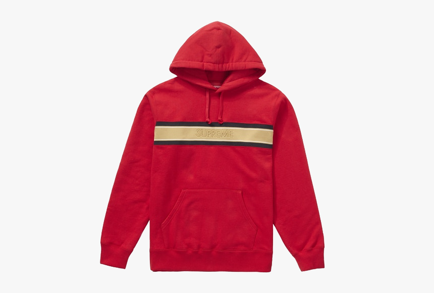 chest stripe logo hooded sweatshirt