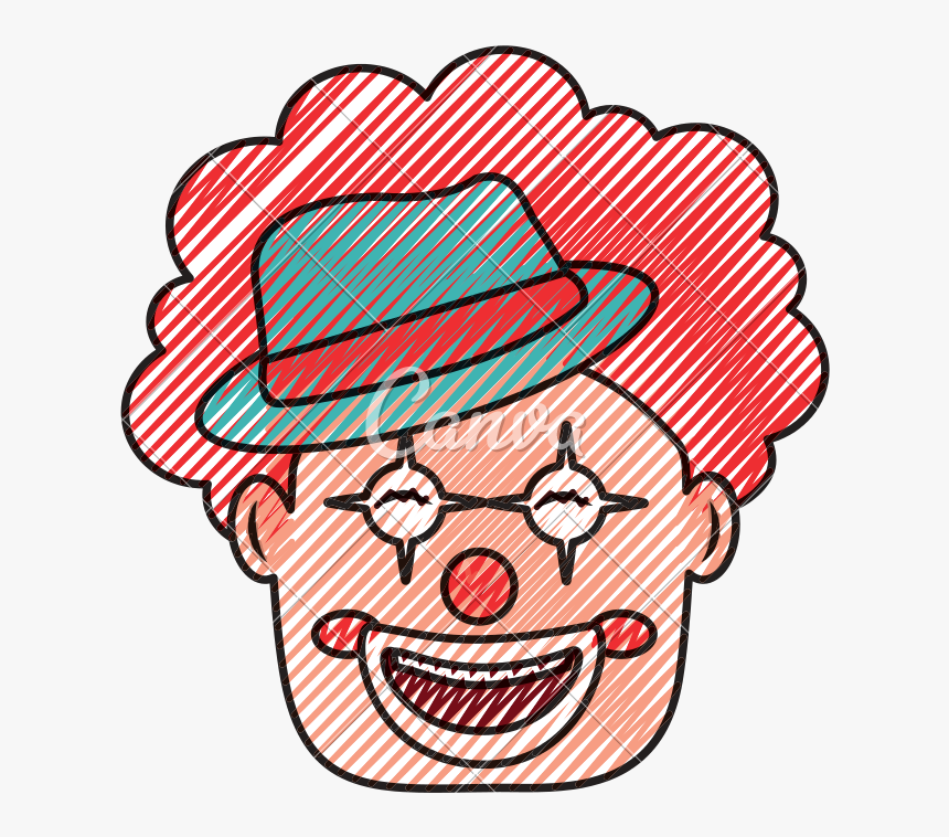 Clowns Drawing Two Face Transparent Png Clipart Free - Drawing A Smiling Clown, Png Download, Free Download