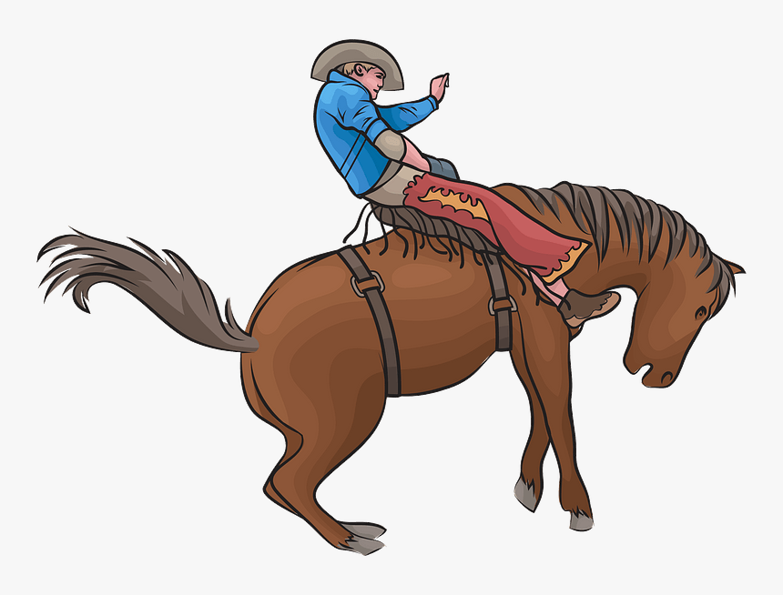 Saddle Bronc Rodeo Clipart - Mane, HD Png Download, Free Download