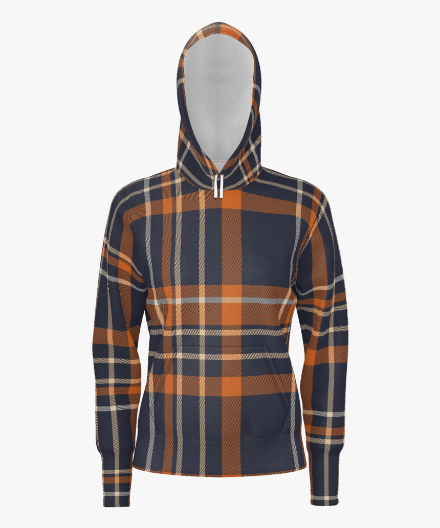 Orange Checkered Pattern Hoodie - Hoodie, HD Png Download, Free Download