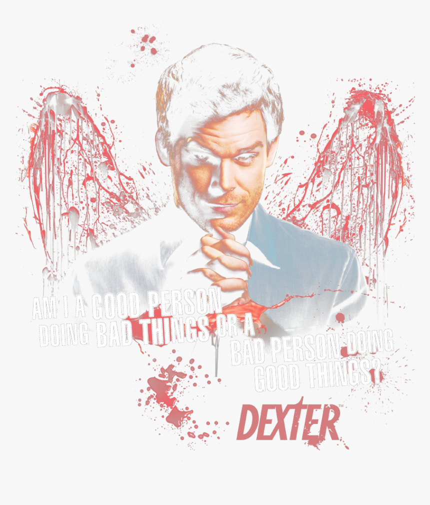 Dexter Good Bad Men"s Crewneck Sweatshirt - Illustration, HD Png Download, Free Download