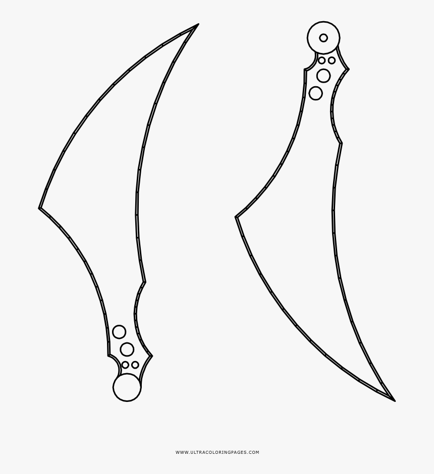 Arkham Asylum Batarang Coloring Page - Line Art, HD Png Download, Free Download